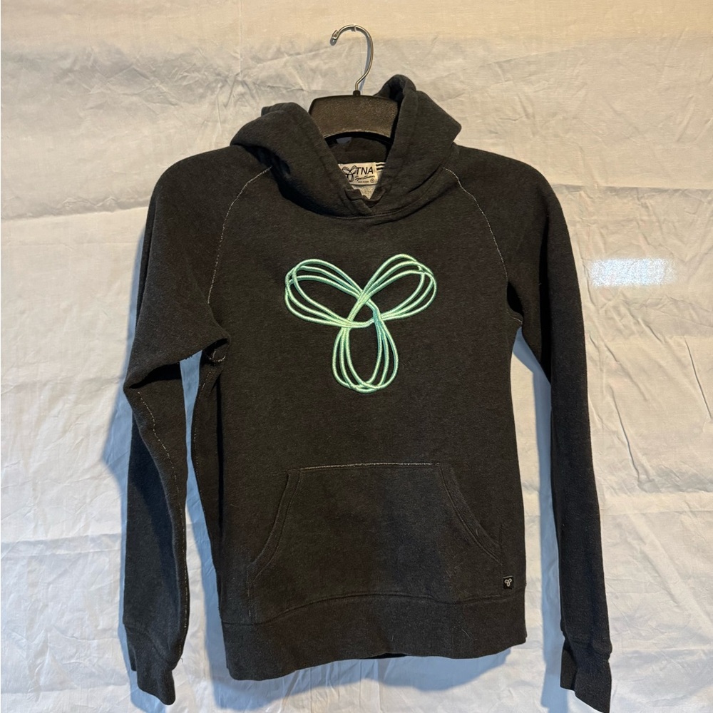TNA Black Hoodie with Mint Graphic Logo